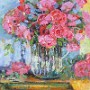 Summer Roses 18 x 24  © Gwen Sylvester, acrylic on canvas, framed